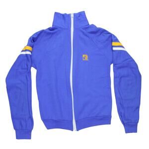 Vintage Jog Togs zip up track jacket 70s 80s blue stripe mod retro sz XS S